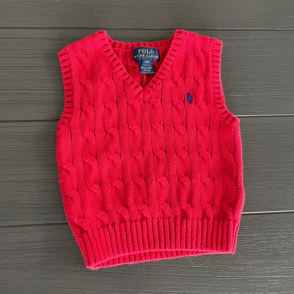 12 month polo sweater vest